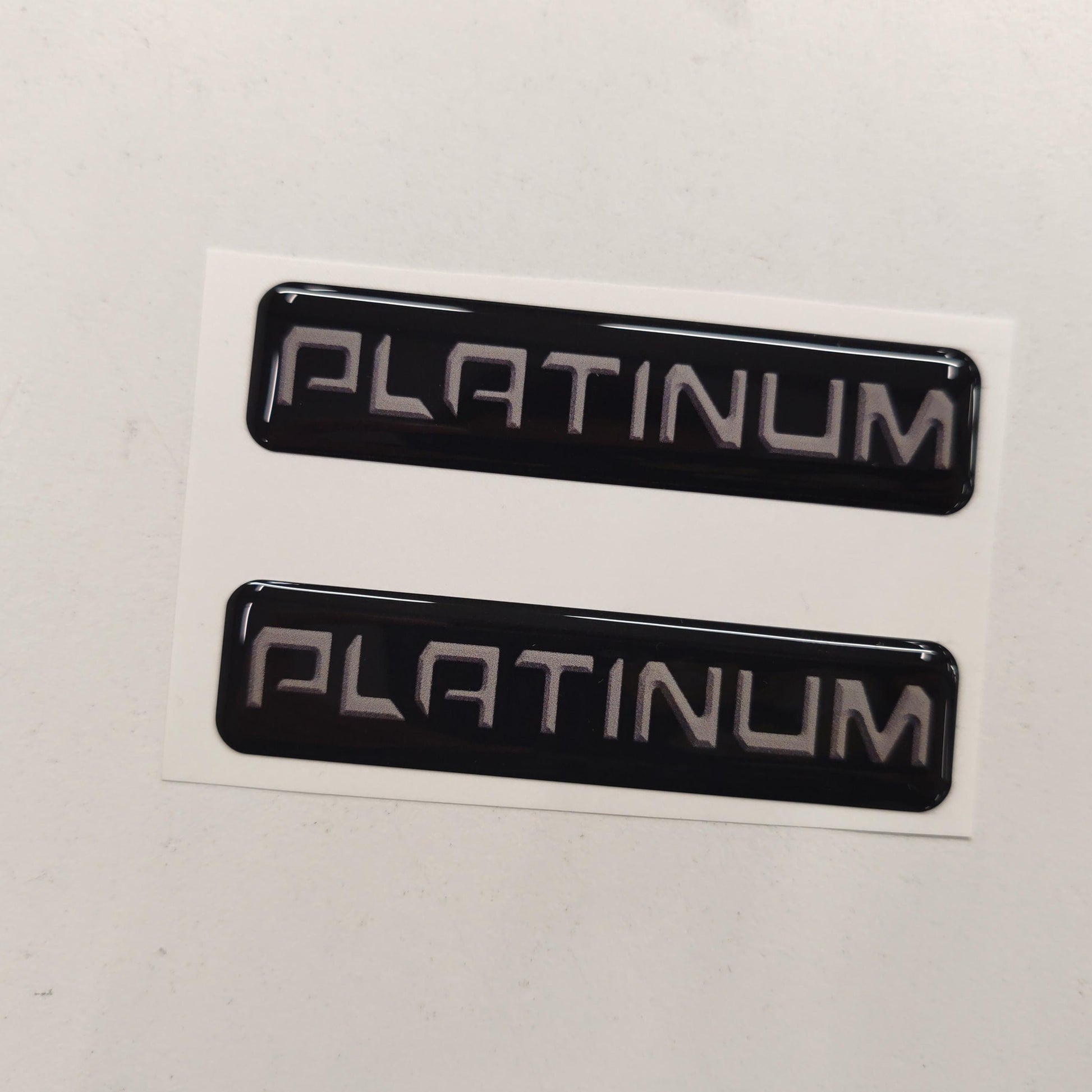 Tremor 3D Aftermarket Replacement Fender Decals for 2017 - 2022 Ford Domed Decal 2pcs / Sticker Resin Set / PLATINUM Gray