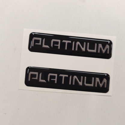 Tremor 3D Aftermarket Replacement Fender Decals for 2017 - 2022 Ford Domed Decal 2pcs / Sticker Resin Set / PLATINUM Gray