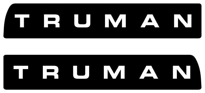 Truman 3D Domed Badge Emblem Decals 2pcs / Sticker Resin Set