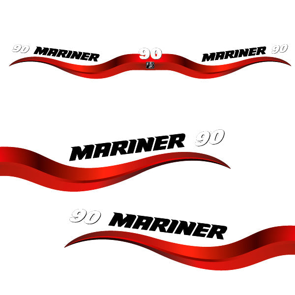 Mariner 90 outboard (2003-2012) decal aufkleber adesivo sticker set replacement decal set