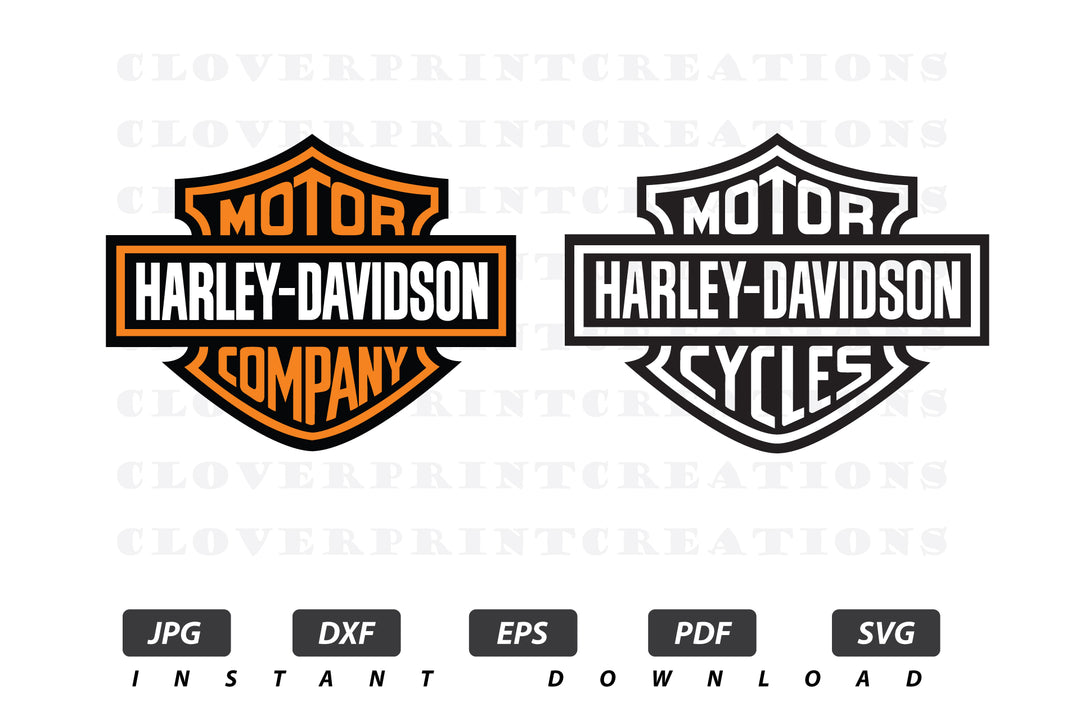 Harley Davidson Vector Logo / EPS / SVG / PDF / JPG / PNG Instant Download / Print Cut Template