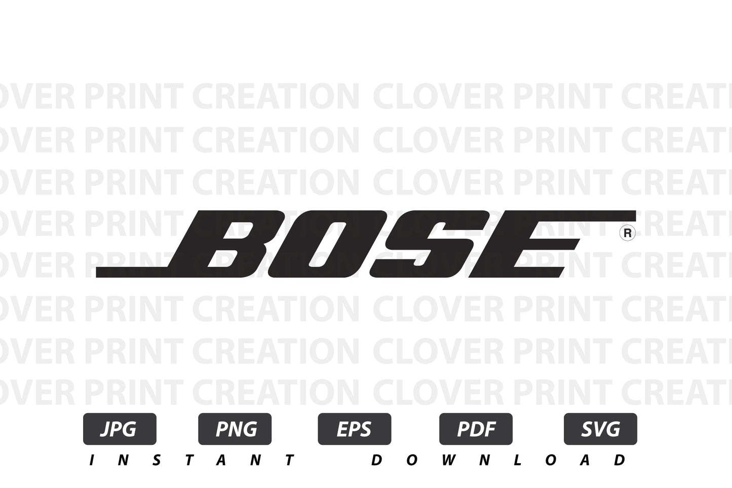 Bose Vector Logo / EPS / SVG / PDF / JPG / PNG Instant Download / Print Cut Template