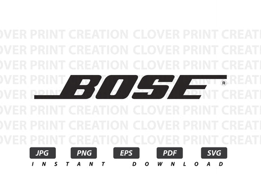 Bose Vector Logo / EPS / SVG / PDF / JPG / PNG Instant Download / Print Cut Template