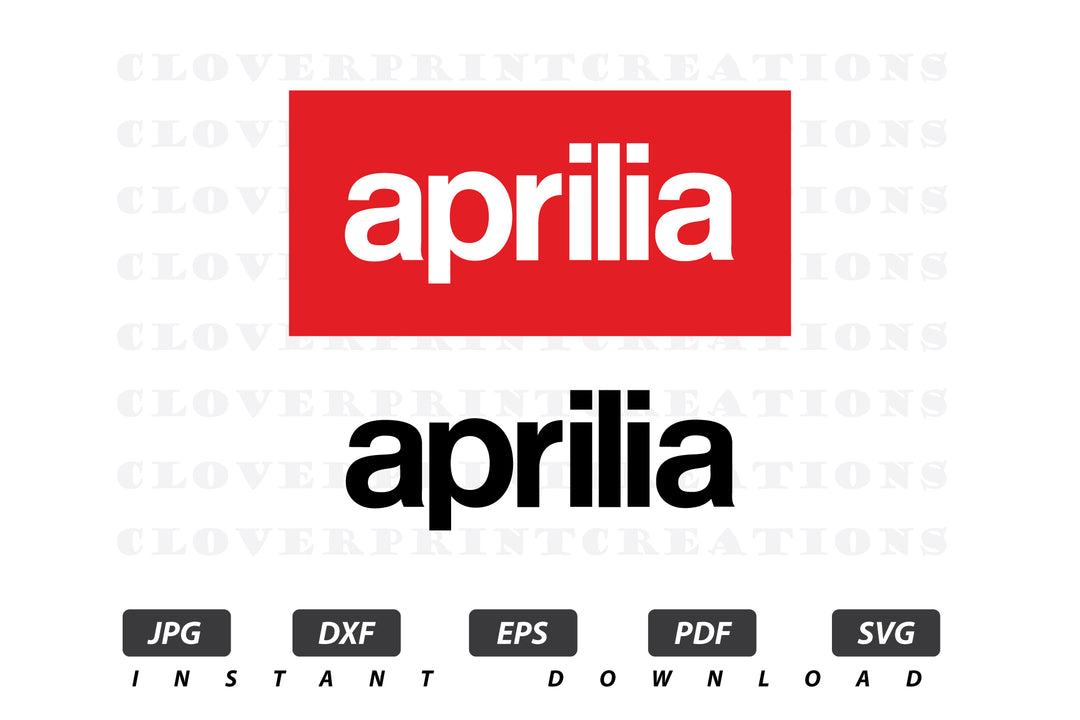 Aprilia Vector Logo / EPS / SVG / PDF / JPG / PNG Instant Download / Print Cut Template