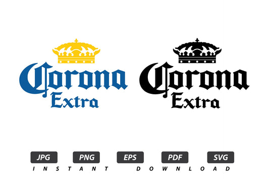 Corona Vector Logo / EPS / SVG / PDF / JPG / PNG Instant Download / Print Cut Template