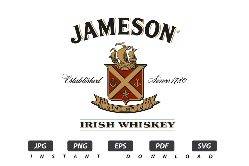 Jameson Label Vector Jameson Whiskey Vector Logo / EPS / SVG / PDF / JPG / PNG Instant Down ...